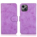 For iPhone 15 2 in 1 Detachable Phone Leather Case(Purple)