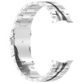 For Samsung Galaxy Watch 6 / 6 Classic Button Style Stainless Steel Watch Band(Silver Black)