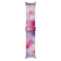 For Google Pixel Watch 2 / Pixel Watch Painted Colorful Nylon Watch Band(Purple Blue)