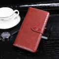 For Google Pixel 8 idewei Crocodile Texture Leather Phone Case(Red)