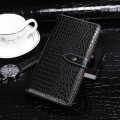 For Google Pixel 8 Pro idewei Crocodile Texture Leather Phone Case(Black)