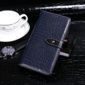For Motorola Edge 40 Neo idewei Crocodile Texture Leather Phone Case(Dark Blue)