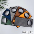 For Huawei Mate X3 i.Crystal Lambskin Folding Phone Case(Dark Grey)