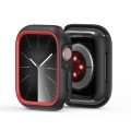 For Apple Watch 9 / 8 / 7 41mm DUX DUCIS Bamo Series Hollow PC + TPU Watch Protective Case(Black+Red