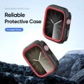 For Apple Watch 9 / 8 / 7 45mm DUX DUCIS Bamo Series Hollow PC + TPU Watch Protective Case(Black+Red
