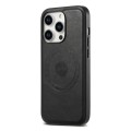 For iPhone 14 Pro Denior Cowhide Texture Leather MagSafe Phone Case(Black)