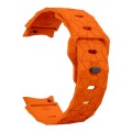 For Samsung Galaxy Watch 6 / 6 Classic Football Pattern Reverse Buckle Silicone Watch Band(Orange)