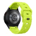 For Samsung Galaxy Watch 6 / 6 Classic Football Pattern Reverse Buckle Silicone Watch Band(Lime Gree