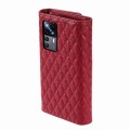 For Xiaomi 12T / 12T Pro Zipper Multi-Card Wallet Rhombic Leather Phone Case(Red)