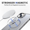 For iPhone 15 Metal Invisible Camera Holder MagSafe Magnetic Phone Case(Grey)