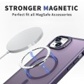 For iPhone 15 Metal Invisible Camera Holder MagSafe Magnetic Phone Case(Purple)