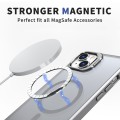 For iPhone 15 Plus Metal Invisible Camera Holder MagSafe Magnetic Phone Case(Grey)