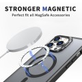 For iPhone 15 Pro Metal Invisible Camera Holder MagSafe Magnetic Phone Case(Black)