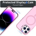 For iPhone 14 Pro Metal Invisible Camera Holder MagSafe Magnetic Phone Case(Pink)