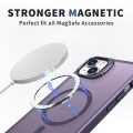 For iPhone 13 Metal Invisible Camera Holder MagSafe Magnetic Phone Case(Purple)