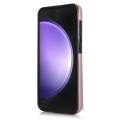 For Samsung Galaxy S23 FE 5G YM007 Ring Holder Card Bag Skin Feel Phone Case(Rose Gold)