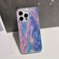 For iPhone 15 Pro Max Dual-Layer Gradient Dream Starry Acrylic Hybrid TPU Phone Case(Blue Purple)