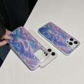 For iPhone 15 Pro Max Dual-Layer Gradient Dream Starry Acrylic Hybrid TPU Phone Case(Blue Purple)