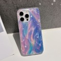 For iPhone 15 Pro Dual-Layer Gradient Dream Starry Acrylic Hybrid TPU Phone Case(Blue Purple)