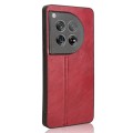 For OnePlus Ace 3 / 12R Cow Pattern Sewing Back Cover Phone Case(Red)