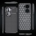 For OPPO Reno11 Pro Global Carbon Fiber Texture Shockproof TPU Phone Case(Black)