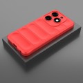 For Tecno Spark 20 Magic Shield TPU + Flannel Phone Case(Red)