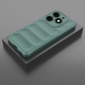 For Tecno Spark 20 Magic Shield TPU + Flannel Phone Case(Dark Green)