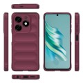 For Tecno Spark 20 Magic Shield TPU + Flannel Phone Case(Wine Red)