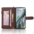 For ZTE Libero 5G  Litchi Texture Zipper Leather Phone Case(Brown)