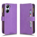 For ZTE Libero 5G  Litchi Texture Zipper Leather Phone Case(Purple)