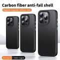 For iPhone 15 Pro Max MagSafe Kevlar Fiber Shockproof Phone Case(Black)