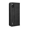 For Boost Mobile Bounce 4G Magnetic Buckle Retro Texture Leather Phone Case(Black)