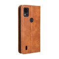 For Cricket Icon5 Magnetic Buckle Retro Texture Leather Phone Case(Brown)