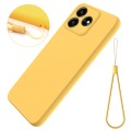 For ZTE Axon 50 Lite Pure Color Liquid Silicone Shockproof Phone Case(Yellow)
