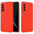 For ZTE Blade V40 Smart Pure Color Liquid Silicone Shockproof Phone Case(Red)