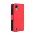 For Cricket Debut S2 U380AC Skin Feel Calf Texture Card Slots Leather Phone Case(Red)