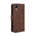 For Cricket Debut S2 U380AC Skin Feel Calf Texture Card Slots Leather Phone Case(Brown)