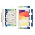 For Xiaomi Redmi Pad SE Armor Portable Rotating Ring Holder Silicone Tablet Case(Colorful Blue)