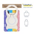 For Xiaomi Pad 6/6 Pro Armor Portable Rotating Ring Holder Silicone Tablet Case(Colorful Pink)