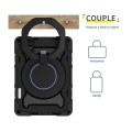 For Xiaomi Pad 6/6 Pro Armor Portable Rotating Ring Holder Silicone Tablet Case(Black)
