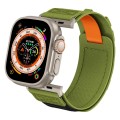 For Apple Watch Ultra 2 49mm Nylon Braided Rope Orbital Watch Band(Green)