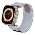 For Apple Watch Series 8 45mm Nylon Braided Rope Orbital Watch Band(Grey)