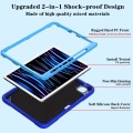 For iPad Air 2022 10.9 / Pro 11 2022 Punk Stand PC Hybrid Silicone Tablet Case with Shoulder Strap(B