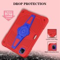 For iPad Air 2022 10.9 / Pro 11 2022 Punk Stand PC Hybrid Silicone Tablet Case with Shoulder Strap(R