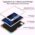 For iPad Air 2022 10.9 / Pro 11 2022 Punk Stand PC Hybrid Silicone Tablet Case with Shoulder Strap(C