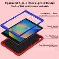 For iPad 10.2 2021 / 2020 / 2019 Punk Stand PC Hybrid Silicone Tablet Case with Shoulder Strap(Red B