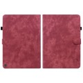 For Amazon Fire HD 10 2023 Tiger Pattern Flip Leather Tablet Case(Red)
