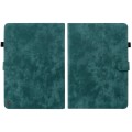 For Amazon Fire HD 10 2023 Tiger Pattern Flip Leather Tablet Case(Dark Green)