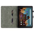 For Amazon Fire HD 10 2023 Tiger Pattern Flip Leather Tablet Case(Dark Green)