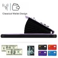 For iPhone 14 Organ Card Bag Ring Holder Phone Case with Long Lanyard(Purple)